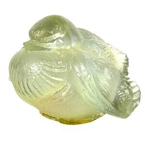 Sabino France Art Glass Opalescent Crystal Baby Bird Signed Figurine!